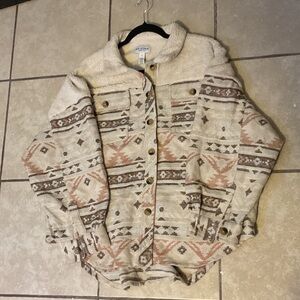 Arizona Jean Company Patterned Jacket in Beige and Brown